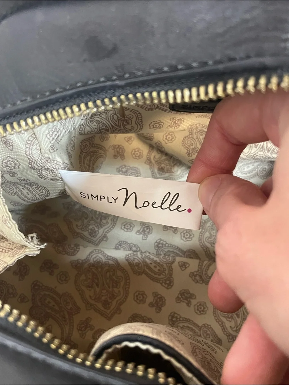 Simply Noelle Top-Handle Satchel Handbag Purse with Gold Hardware